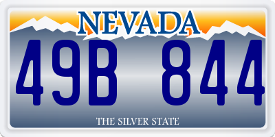 NV license plate 49B844