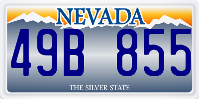 NV license plate 49B855