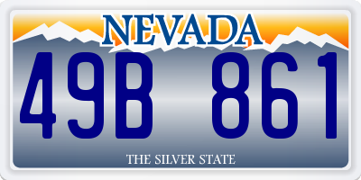 NV license plate 49B861