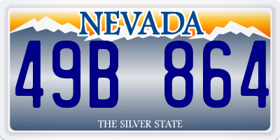 NV license plate 49B864