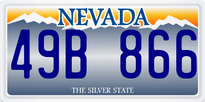 NV license plate 49B866