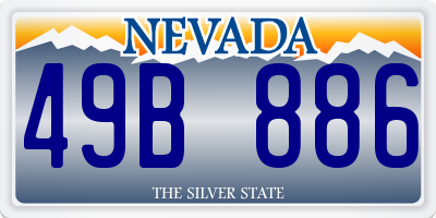 NV license plate 49B886