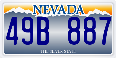 NV license plate 49B887