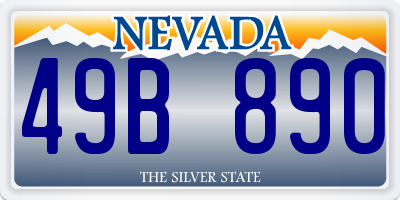 NV license plate 49B890