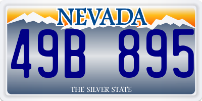 NV license plate 49B895