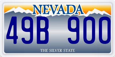 NV license plate 49B900