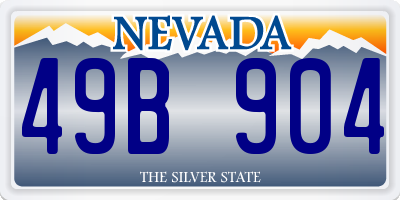 NV license plate 49B904