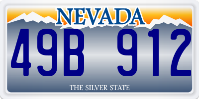 NV license plate 49B912