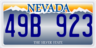 NV license plate 49B923