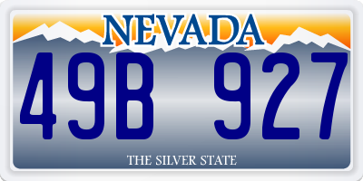 NV license plate 49B927