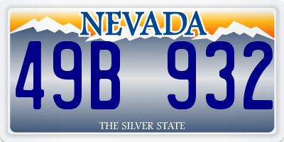NV license plate 49B932