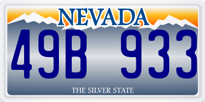 NV license plate 49B933