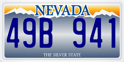 NV license plate 49B941