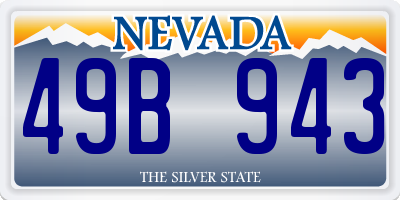 NV license plate 49B943