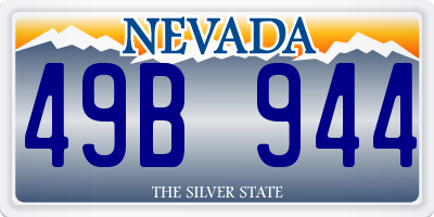 NV license plate 49B944