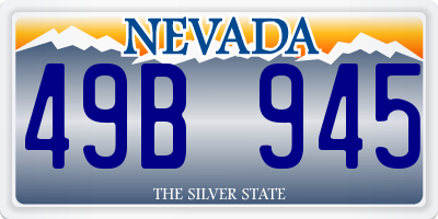 NV license plate 49B945