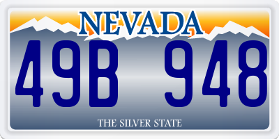 NV license plate 49B948