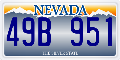 NV license plate 49B951