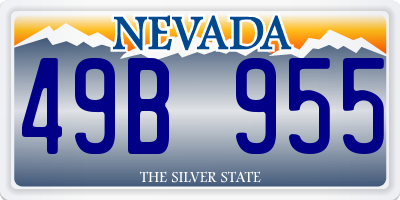 NV license plate 49B955