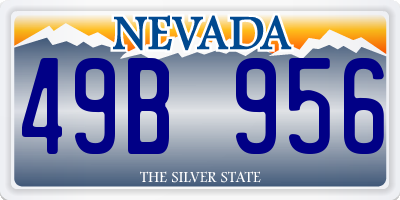 NV license plate 49B956