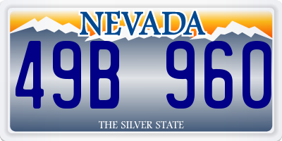 NV license plate 49B960