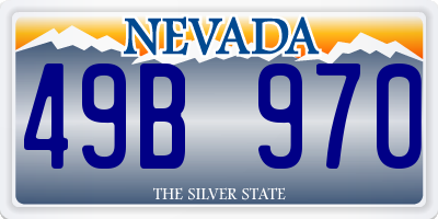 NV license plate 49B970