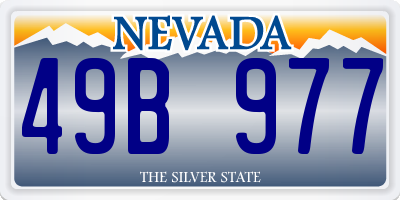 NV license plate 49B977