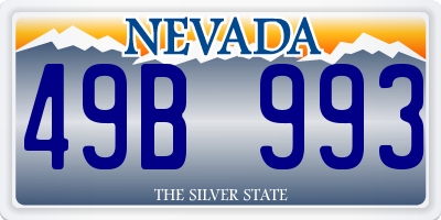 NV license plate 49B993