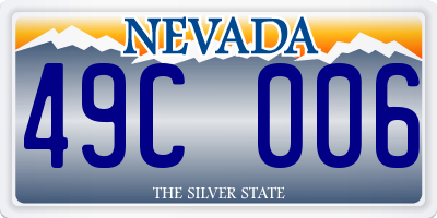 NV license plate 49C006