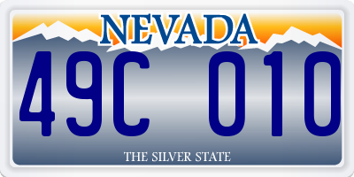 NV license plate 49C010