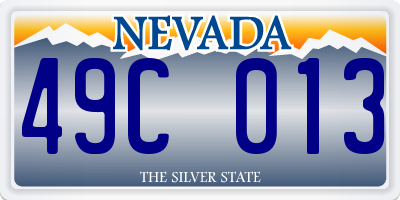 NV license plate 49C013