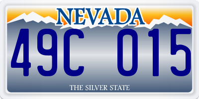 NV license plate 49C015