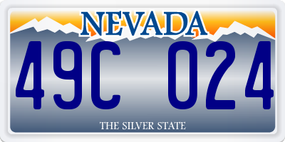 NV license plate 49C024