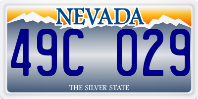 NV license plate 49C029