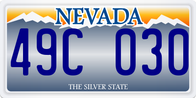NV license plate 49C030