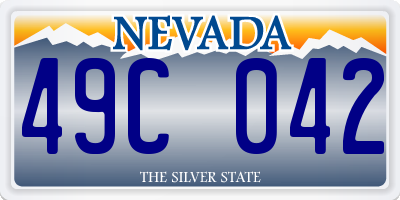 NV license plate 49C042
