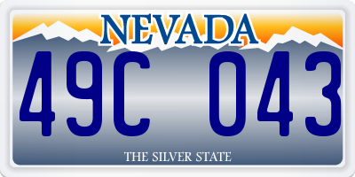 NV license plate 49C043