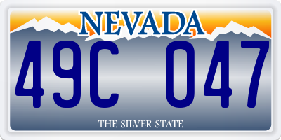 NV license plate 49C047