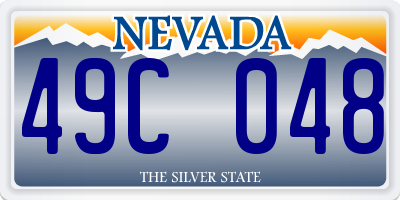 NV license plate 49C048