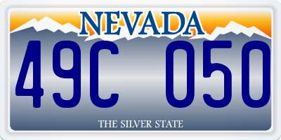 NV license plate 49C050