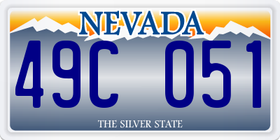 NV license plate 49C051