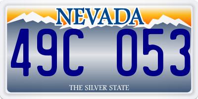 NV license plate 49C053