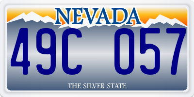 NV license plate 49C057