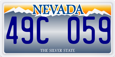 NV license plate 49C059