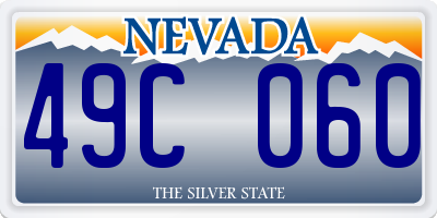 NV license plate 49C060