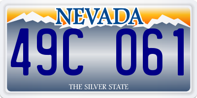 NV license plate 49C061