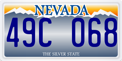 NV license plate 49C068