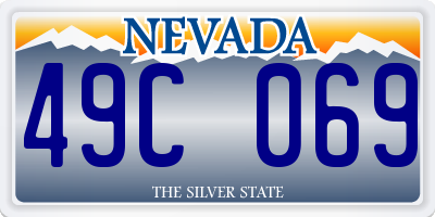 NV license plate 49C069