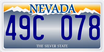 NV license plate 49C078