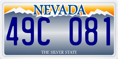 NV license plate 49C081